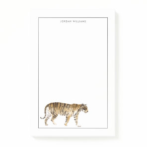 Watercolor Tiger Walking Post-it Notes