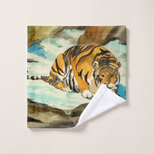 Watercolor Tiger Wash Cloth