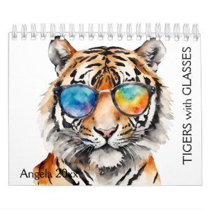 Watercolor Tigers Calendar