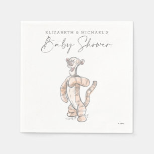 Watercolor Tigger Baby Shower Napkins