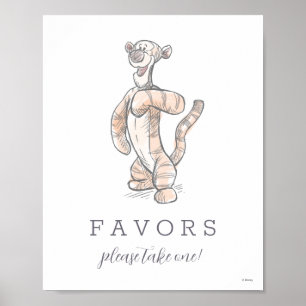 Watercolor Tigger Baby Shower Poster