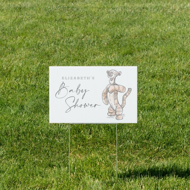 Watercolor Tigger Baby Shower Sign (Insitu)
