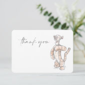 Watercolor Tigger Baby Shower Thank You Invitation (Standing Front)