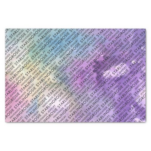 Watercolor Tiled Business Name and Specialism Tiss Tissue Paper