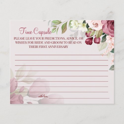 Watercolor  Time Capsule wedding anniversary card Flyer