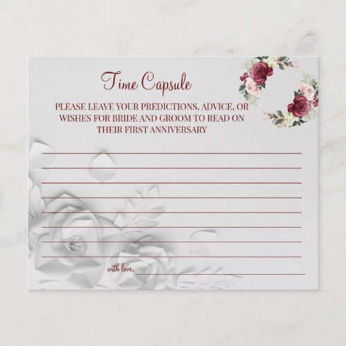 Watercolor  Time Capsule wedding anniversary card Flyer