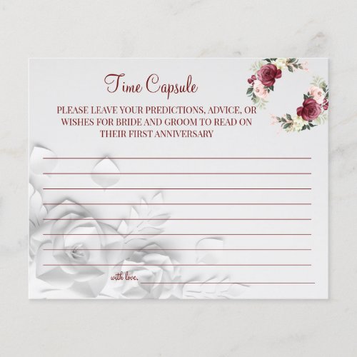 Watercolor  Time Capsule wedding anniversary card Flyer