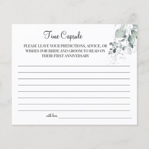 Watercolor  Time Capsule wedding anniversary card Flyer