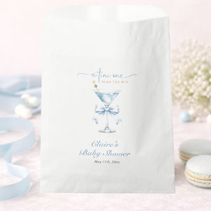 Watercolor Tini One Theme Boy Baby Shower Favor Bag