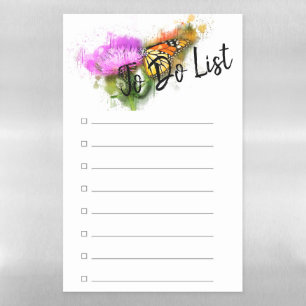 Watercolor To Do List Magnetic Dry Erase Sheet