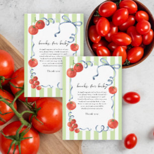 Watercolor tomato - books for baby enclosure card