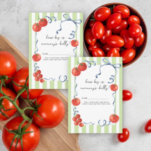 Watercolor tomato - How big is mommy's belly Enclosure Card (Creator Uploaded)