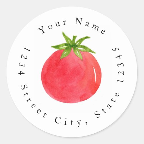 Watercolor Tomato Labels