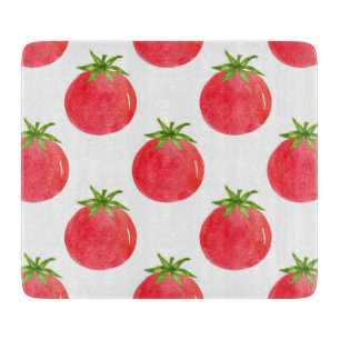 Watercolor Tomato Pattern     Cutting Board