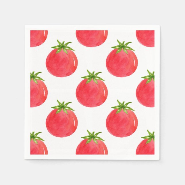 Watercolor Tomato Pattern   Napkins (Front)
