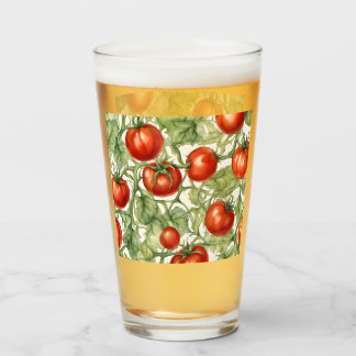 Watercolor Tomato Vine Pattern | Botanical Garden Glass