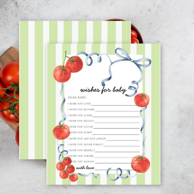 Watercolor tomato Wishes for baby (Creator Uploaded)