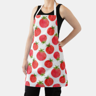 Watercolor Tomatoes Pattern Apron