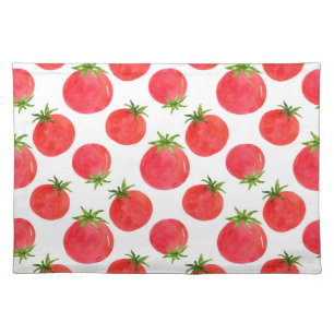 Watercolor Tomatoes Pattern Cloth Placemat