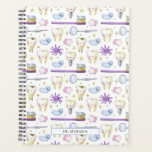Watercolor Tooth | Dentist Dental Hygienist   Planner<br><div class="desc">Cute watercolor teeth stomatological pattern with your name or choice of personalization. A perfect choice for anyone in the dentistry field. Add your custom wording to this design by using the "Edit this design template" boxes on the right-hand side of the item or click the blue "Customize it" button to...</div>