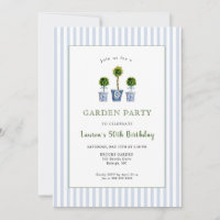 Watercolor Topiaries Garden Birthday Party