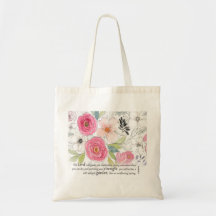 Watercolor Tote Bag with Scripture Isaiah 58:11
