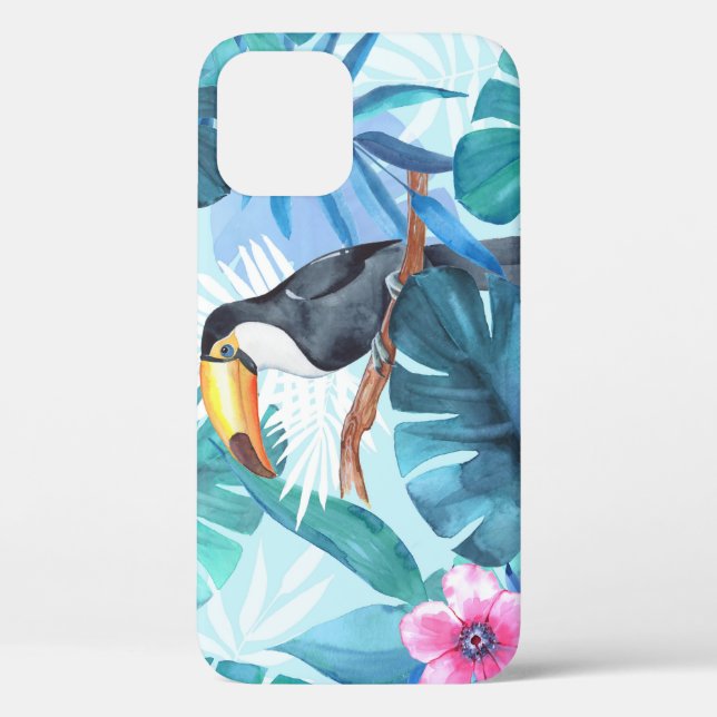 Watercolor Toucans: Tropical Seamless Case-Mate iPhone Case (Back)
