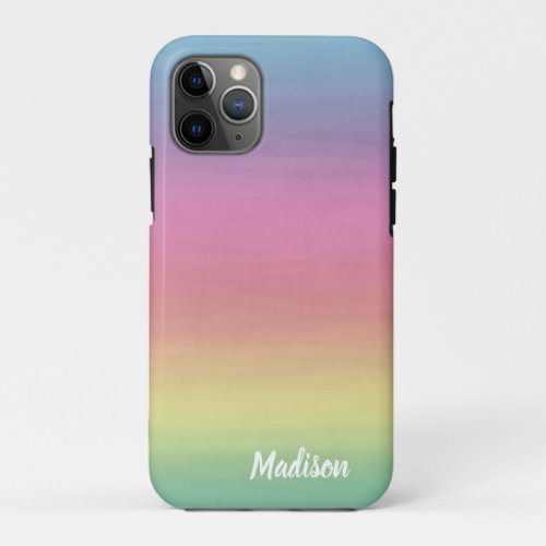 Watercolor Tranquility  Personalized iPhone 11 Pro Case
