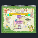 Watercolor Travel Calendar Around the World 2026<br><div class="desc">An artist traveled around the world, filling her journal with watercolors and hand-lettering. Charming pages depict faraway places like China, the Amazon, and Bali, which are just some of the places you'll read about each month in "Around the World in Artsy Ways." This unusual calendar is a very special gift...</div>