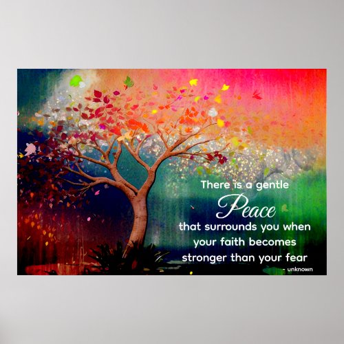  Watercolor Tree AP81 Ethereal Calming Quote Poster