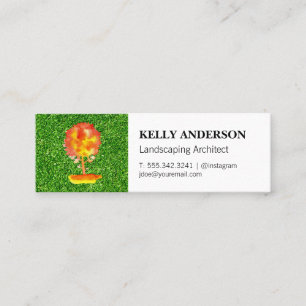 Watercolor Tree Grass Mini Business Card