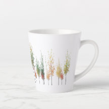 Watercolor Tree Line Small Latte Mug