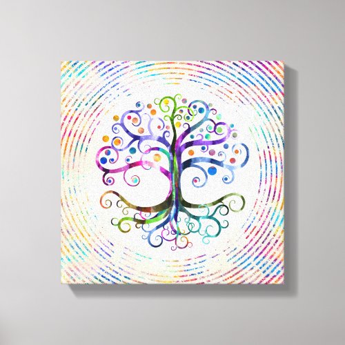 Watercolor Tree of life Canvas Print