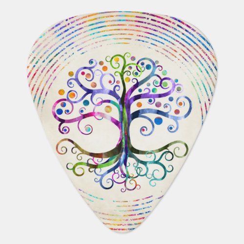 Watercolor Tree of life Guitar Pick