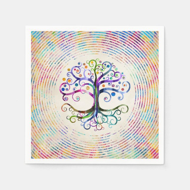 Watercolor Tree of life Napkins (Front)