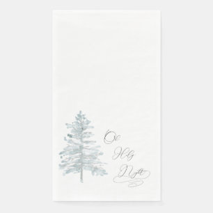 Watercolor Tree Oh Holy Night Paper Guest Towels