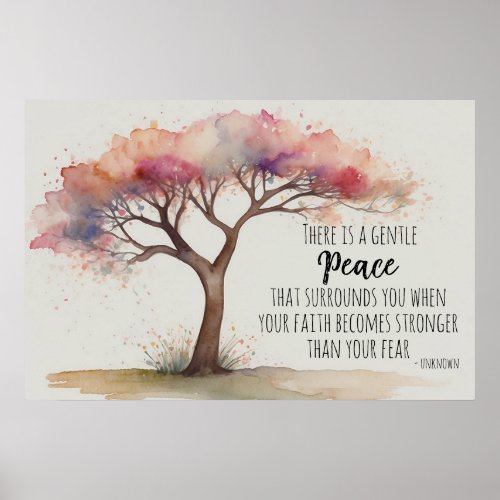  Watercolor Tree Quote AP81 Ethereal Calming Poster