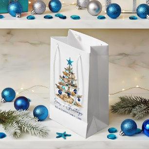 Watercolor Tree Seas and Greetings Beach Holiday Small Gift Bag