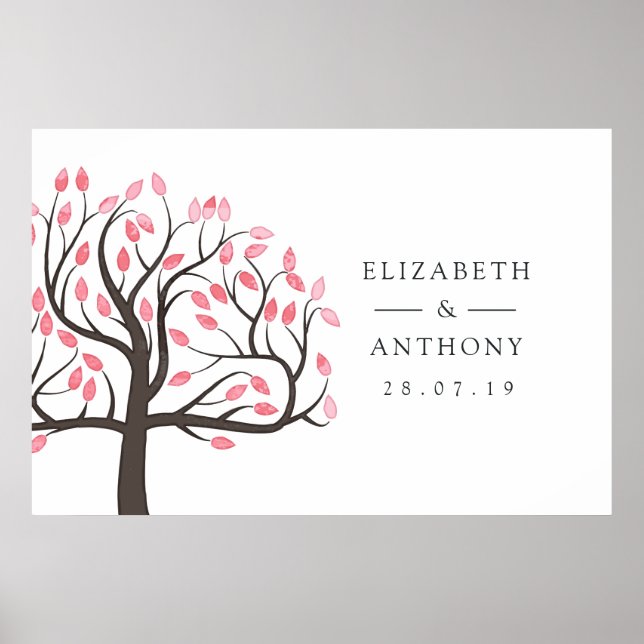 Watercolor Tree Wedding Poster (Front)