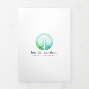 Watercolor Tree Wellness Brochure