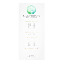 Watercolor Tree Yoga and Wellness Rack Card