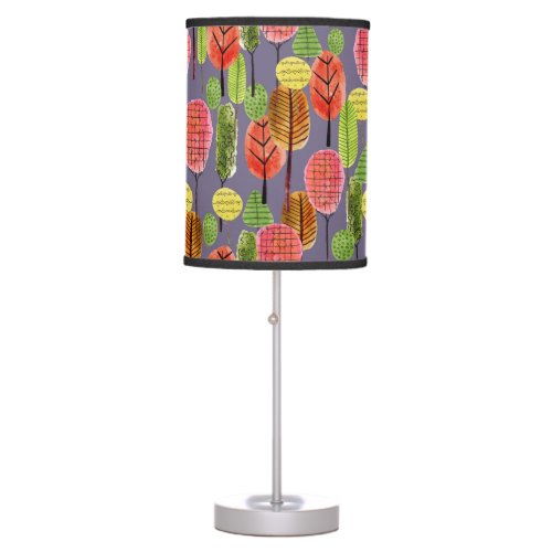 Watercolor Trees Accent Lamp Purple 