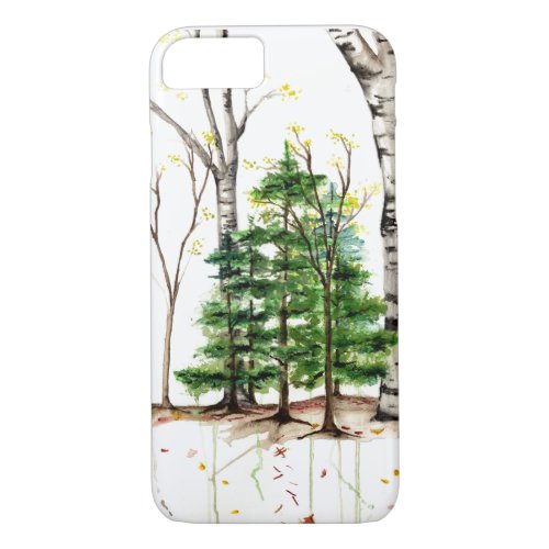 watercolor trees Iphone 7 case