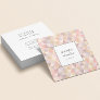 Watercolor Triangle Mauve Gray Pink Cream Yellow  Square Business Card