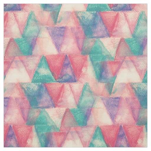 Watercolor Triangle Pattern + your ideas Fabric