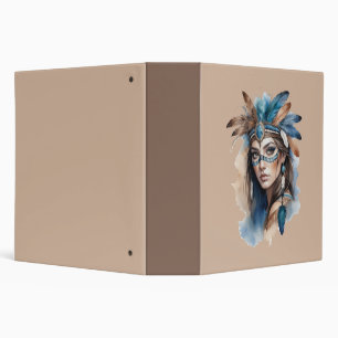 Watercolor Tribal Beauty: Spirit of Bohemian Art 3 Ring Binder