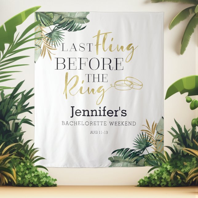 Watercolor Tropical Bachelorette Weekend Backdrop (Creator Uploaded)