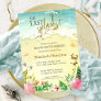 Watercolor Tropical Bachelorette Weekend Itinerary Invitation