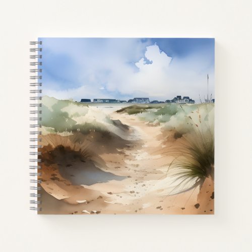 Watercolor Tropical Beach Notebook