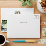 Watercolor Tropical Beach | Wedding Envelope<br><div class="desc">No matter what time of year, we can pretend we’re at the beach! While this palette emanates a tropical feel, it’s quite adaptable across various styles—bohemian, rustic, and modern for instance. Get ready to go beyond that traditional invitation suite with an invite that’s totally creative and totally you. It’s a...</div>